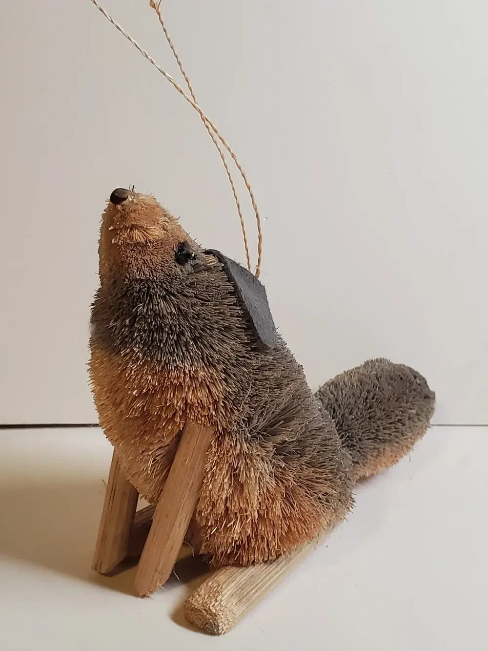 Natural Fiber Ornament - Wolf